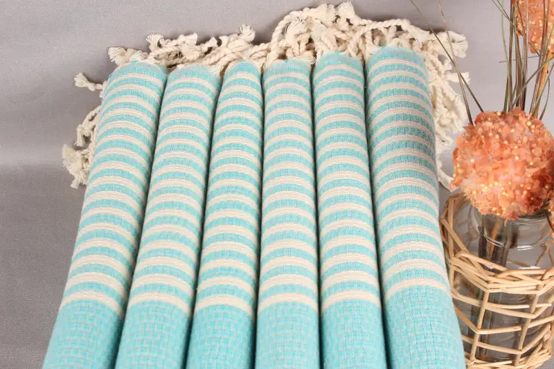 Turkish Bath Towel USA, Scarf Towel, Turkish hand towel, Hammam towel, 68x40 Cotton Striped Towel, Yoga Towel, Absorbent towel, House Warming Gift - 3