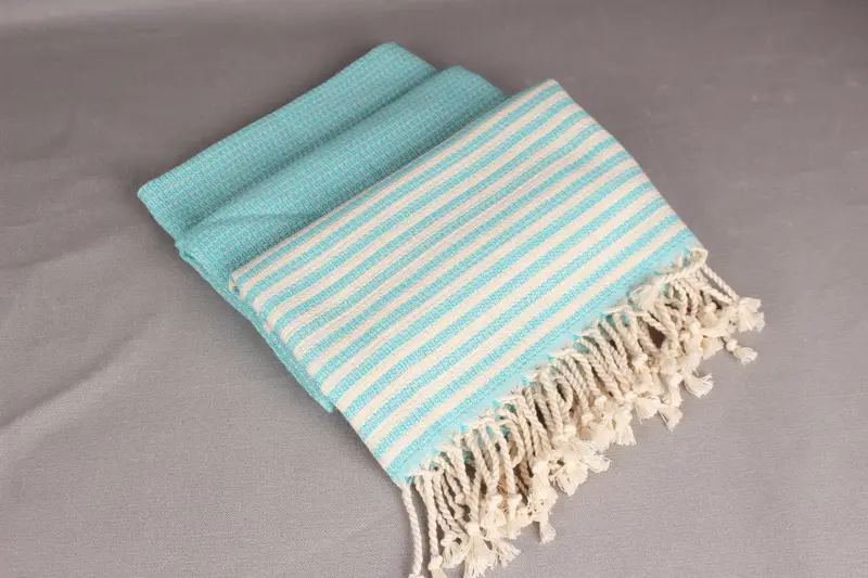Turkish Bath Towel USA, Scarf Towel, Turkish hand towel, Hammam towel, 68x40 Cotton Striped Towel, Yoga Towel, Absorbent towel, House Warming Gift - 7