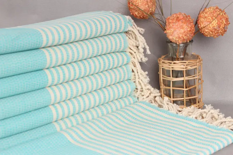 Turkish Bath Towel USA, Scarf Towel, Turkish hand towel, Hammam towel, 68x40 Cotton Striped Towel, Yoga Towel, Absorbent towel, House Warming Gift - 1