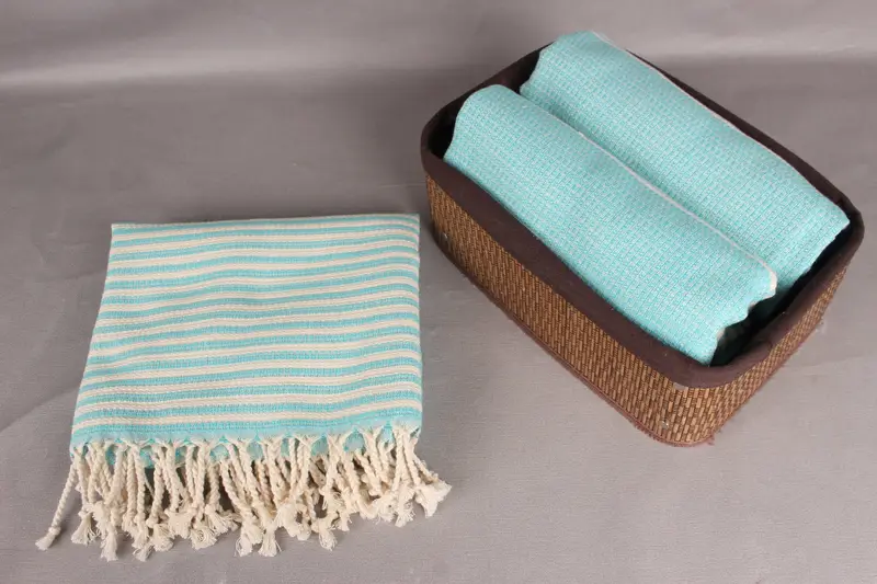 Turkish Bath Towel USA, Scarf Towel, Turkish hand towel, Hammam towel, 68x40 Cotton Striped Towel, Yoga Towel, Absorbent towel, House Warming Gift - 5
