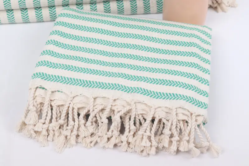 Bachelorette Party Favors, Summer Gift, Bridal Gifts, Beach Size Towel, 70x40 Cotton Chevron Towel, Best Friend Wedding Gift, Gift For Him - 5