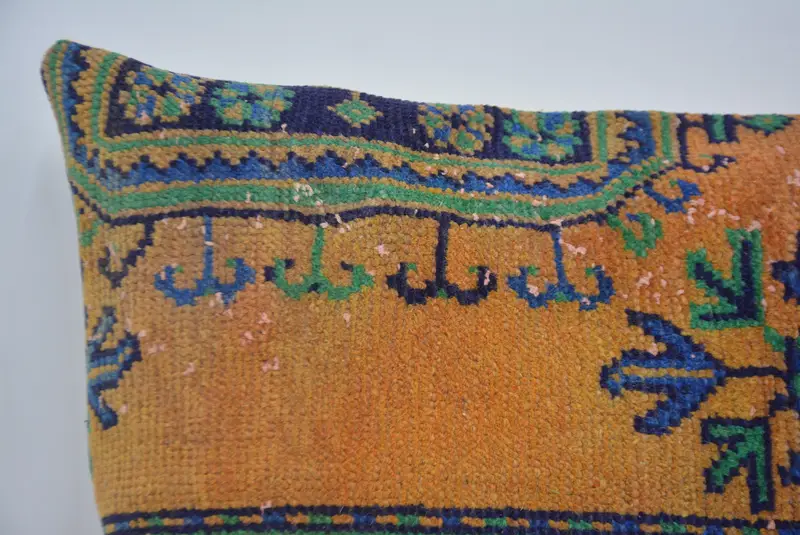 Pillow for Couch, Kilim Pillow, Nomadic Pillow, Cushion Case, 20x28 Orange Pillow Sham, Customized Pillow Cover, Interior Designer Pillow - 2