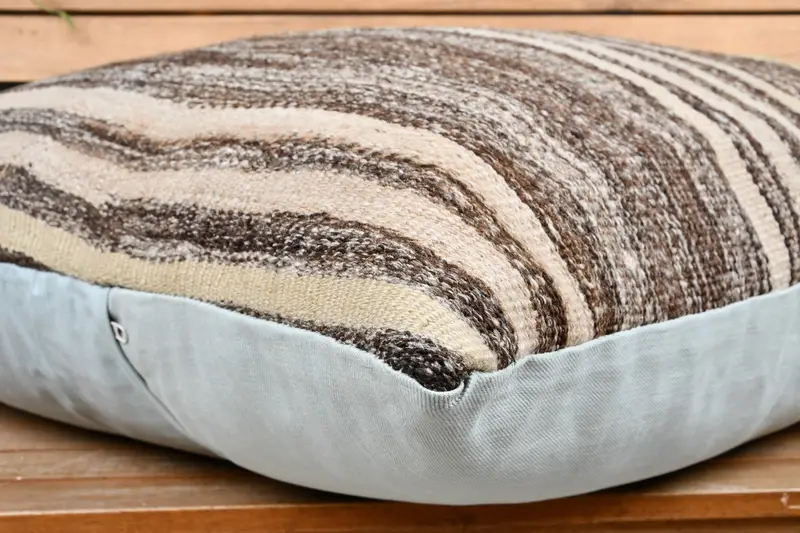 Pillow for Couch, Cushion, Neutral Cushion, Pillow for Sofa, Boho Pillow, Seat Cushion Case, 28x28 Brown Pillow Cover, Yoga Pillow Case - 3