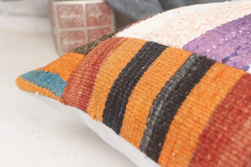 Gift Pillow, Pillow, Living Room Throw Pillow Cover, Outdoor Cushion Cover, Interior Designer Pillow, 16x16 Brown Pillow, Turkish Kilim Pillow - 7
