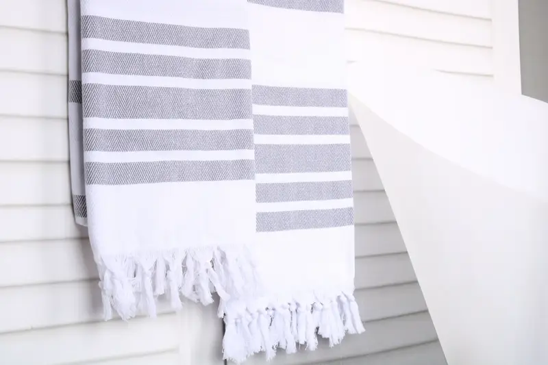 Thin and lightweight Turkish peshtemal, Cotton towel, Bachelor Gifts, 70x40 Cotton Herringbone Towel, Merry Christmas Gifts, Monogram Beach Towel - 8