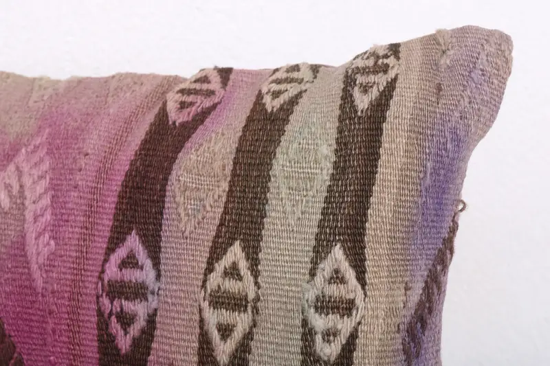 12x20 Beige Cushion Cover, Turkish Pillow, Throw Kilim Pillow, Bohemian Cushion Cushion, Nomadic Cushion Cover, Antique Pillows, Pillow Sham - 5