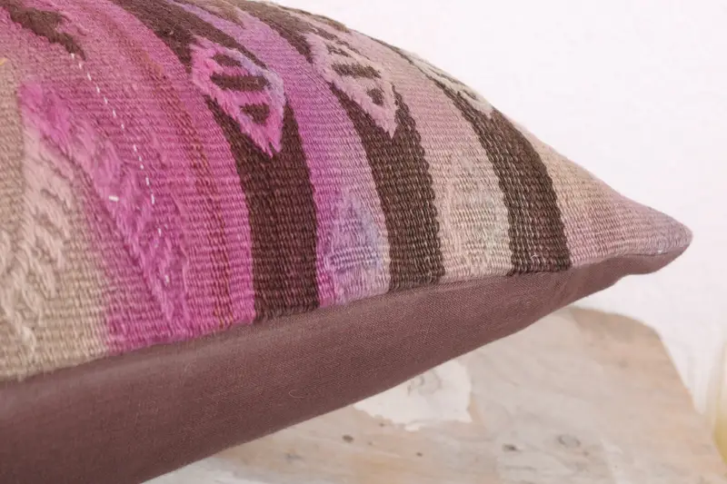 12x20 Beige Cushion Cover, Turkish Pillow, Throw Kilim Pillow, Bohemian Cushion Cushion, Nomadic Cushion Cover, Antique Pillows, Pillow Sham - 6