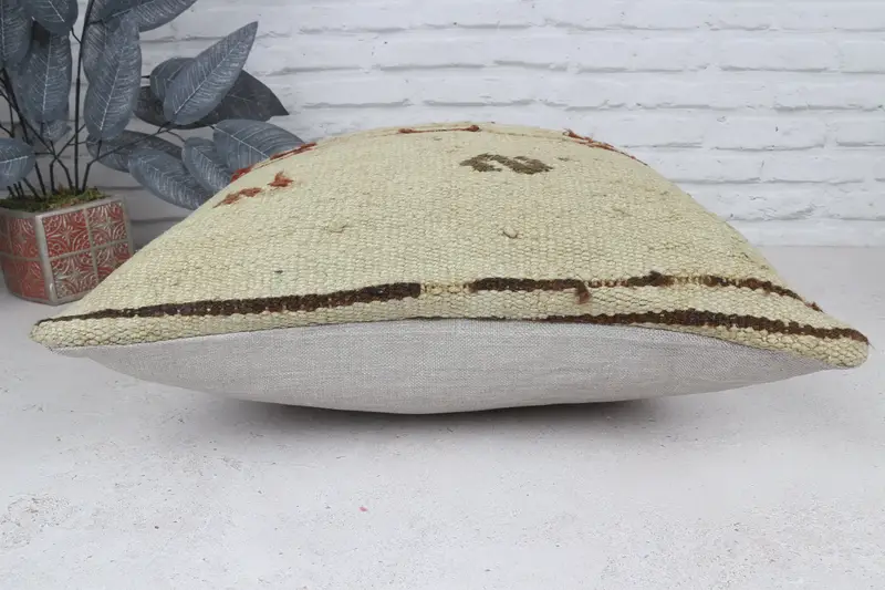 Pillow for Couch, Southwestern Pillow Case, Garden Cushion Case, Turkish Pillow, 20x20 Beige Cushion Case, Antique Pillows, Pillow - 6