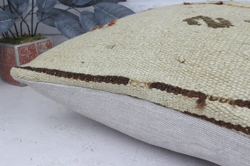 Pillow for Couch, Southwestern Pillow Case, Garden Cushion Case, Turkish Pillow, 20x20 Beige Cushion Case, Antique Pillows, Pillow - 8