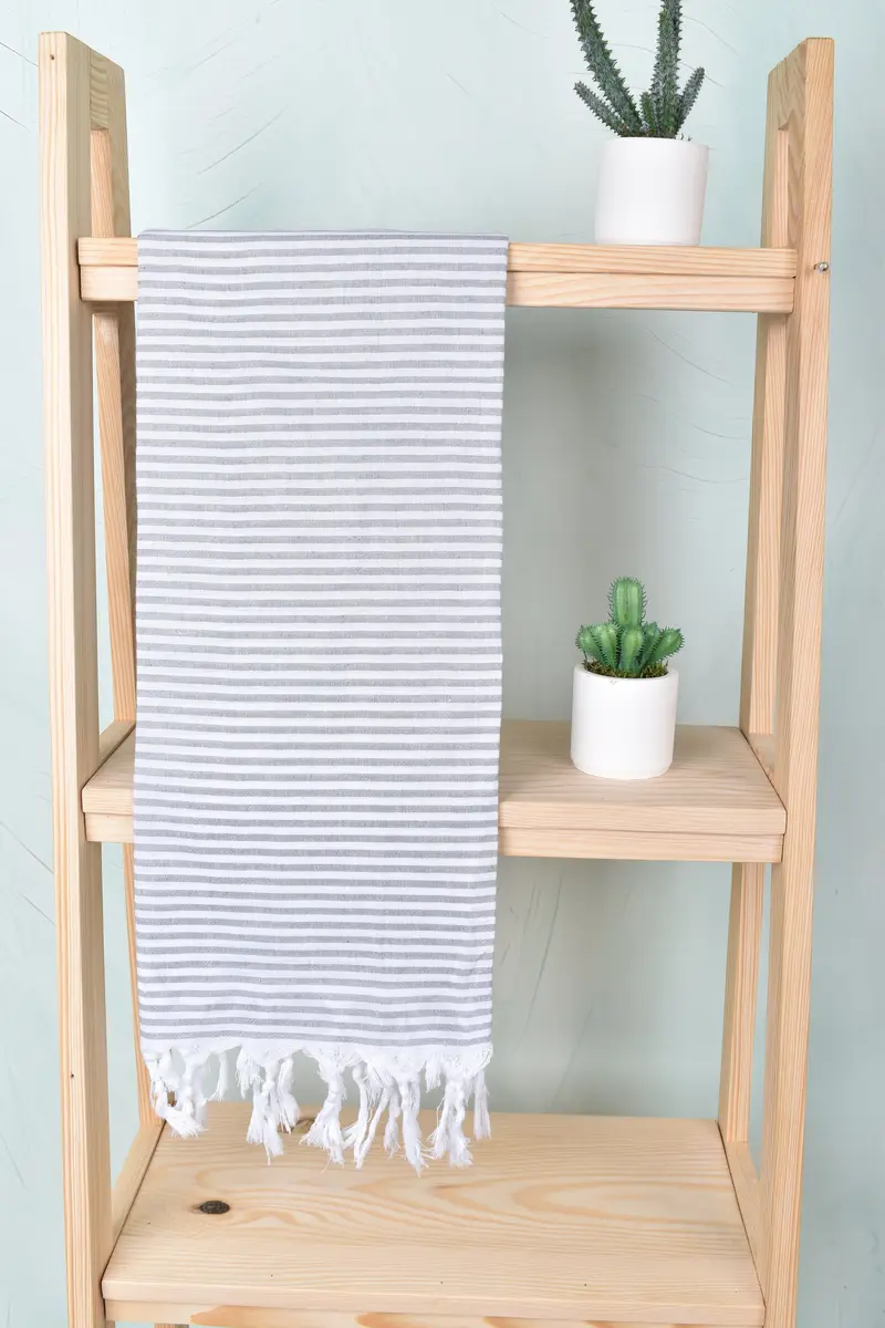 Turkish Towel USA, Sand-Resistant Peshtemal, Bathroom Towel, Personalized Towel, Sand-resistant towel, Decorative Towel, 68x36 Cotton Striped Towel - 8