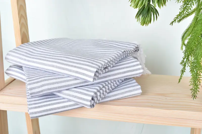 Turkish Towel USA, Sand-Resistant Peshtemal, Bathroom Towel, Personalized Towel, Sand-resistant towel, Decorative Towel, 68x36 Cotton Striped Towel - 7