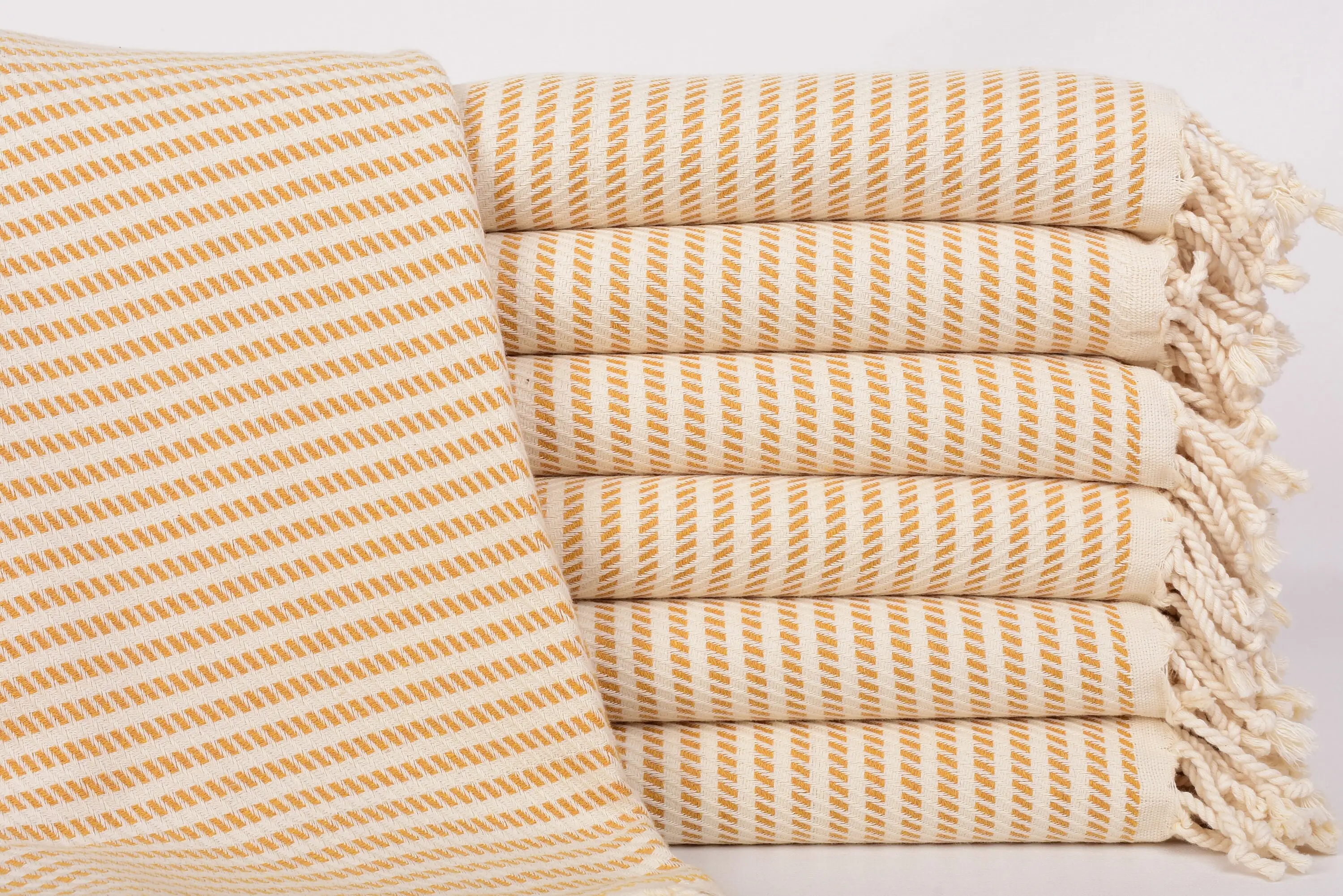 Monogrammed Gym Towel, Turkish Cotton Mustard Polka Dot, 70x40 Inches - 1