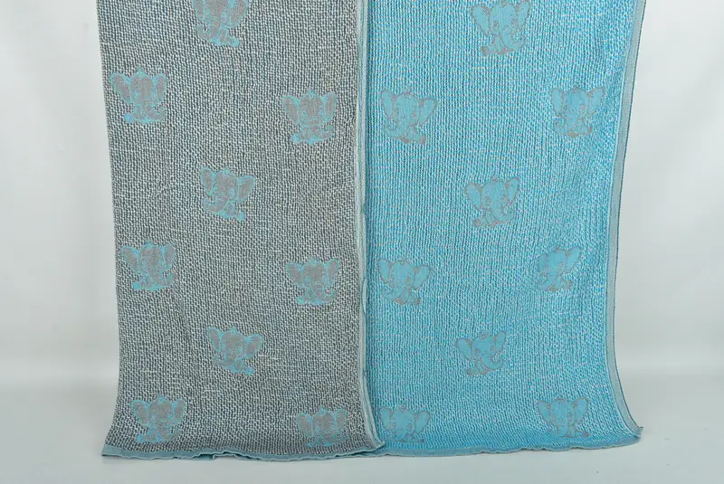 Family Gift, Tablecloth, Bridal Shower Gift, Monogram Blanket, Best Friend Wedding Gift, Best Wedding Gift, 50x48 Cotton Elephant Design Towel - 1