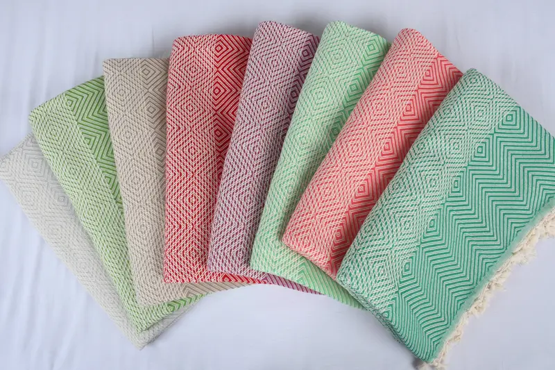 Woven Throw Blanket, Personalized Gifts, Bachelorette Party Gifts For Bride, 92x80 Cotton Diamond Towel, Wedding Favors, Christmas Favors - 4