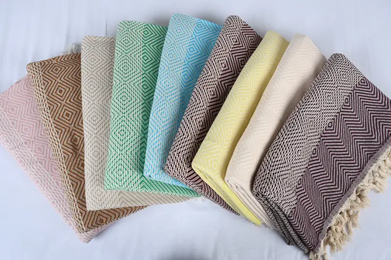 Woven Throw Blanket, Personalized Gifts, Bachelorette Party Gifts For Bride, 92x80 Cotton Diamond Towel, Wedding Favors, Christmas Favors - 2