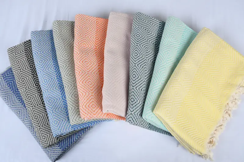 Woven Throw Blanket, Personalized Gifts, Bachelorette Party Gifts For Bride, 92x80 Cotton Diamond Towel, Wedding Favors, Christmas Favors - 1