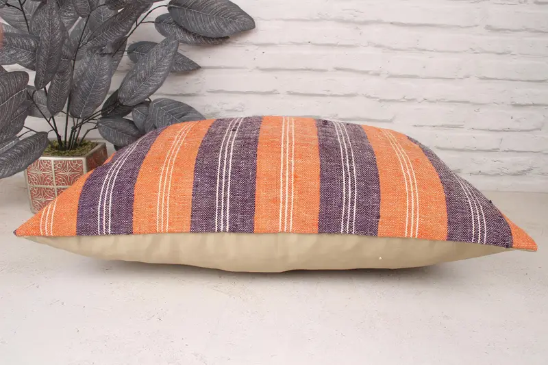 16x24 Orange Pillow Case, Hippie Throw Pillow Cover, Christmas Pillow, Kilim Pillow, Pillow Case, Vintage Kilim Pillow, Ethnical Kilim Rug Pillow - 5