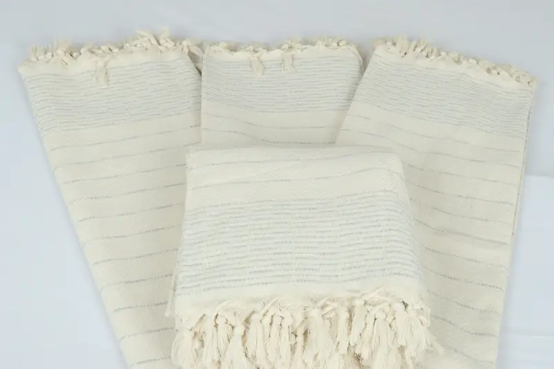Custom Wedding Gifts, Wedding Gift Ideas, Woven Blanket, Organic Beach Blanket, 98x92 Cotton Striped Design Towel, Personalized Gifts - 5