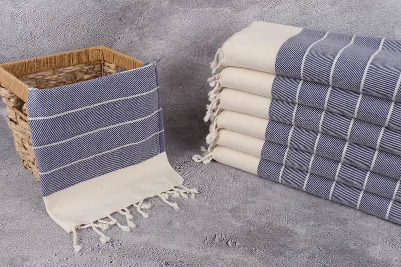 Custom Wedding Gift From Bridesmaid, Turkish Hand Towel, Handmade Gift, Bulk Order Towel, Kitchen Towel, Wedding Gift, 36x16 Cotton Striped Towel - 3