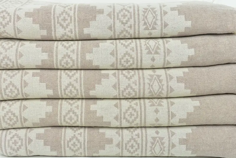 Woven Throw Blanket, Bridal Shower Gift, Turkish Blanket Queen, Custom Blanket, 92x80 Cotton Kilim Towel, Personalized Bridesmaid Gift - 3