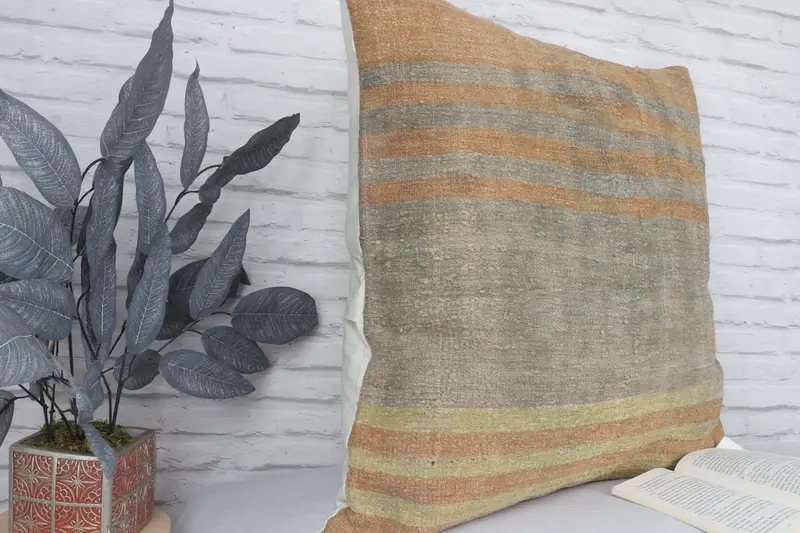 Wholesale Cushion, Turkish Kilim Pillow, Designer Throw Cushion, Home Decor Pillow, Boho Pillow Sham Cover, 28x28 Beige Pillow Sham, Cushion Case - 3