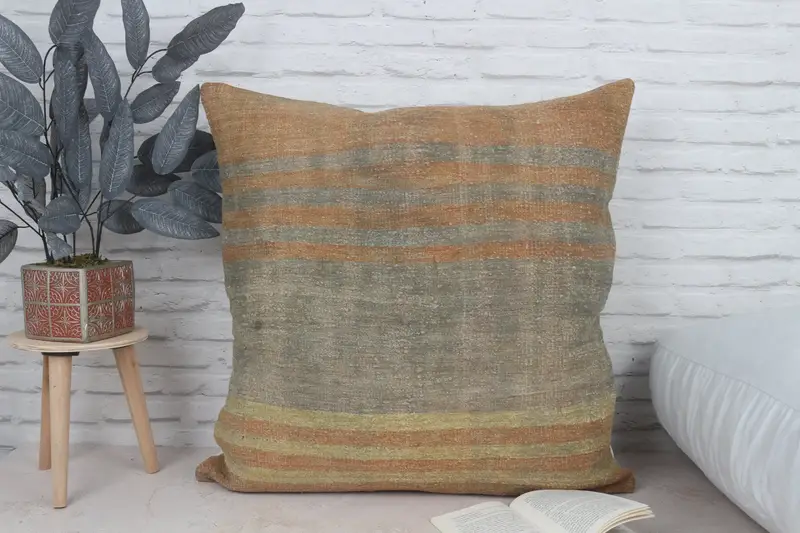 Wholesale Cushion, Turkish Kilim Pillow, Designer Throw Cushion, Home Decor Pillow, Boho Pillow Sham Cover, 28x28 Beige Pillow Sham, Cushion Case - 1