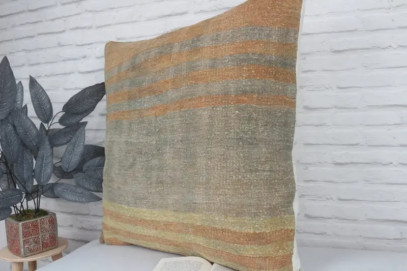 Wholesale Cushion, Turkish Kilim Pillow, Designer Throw Cushion, Home Decor Pillow, Boho Pillow Sham Cover, 28x28 Beige Pillow Sham, Cushion Case - 4