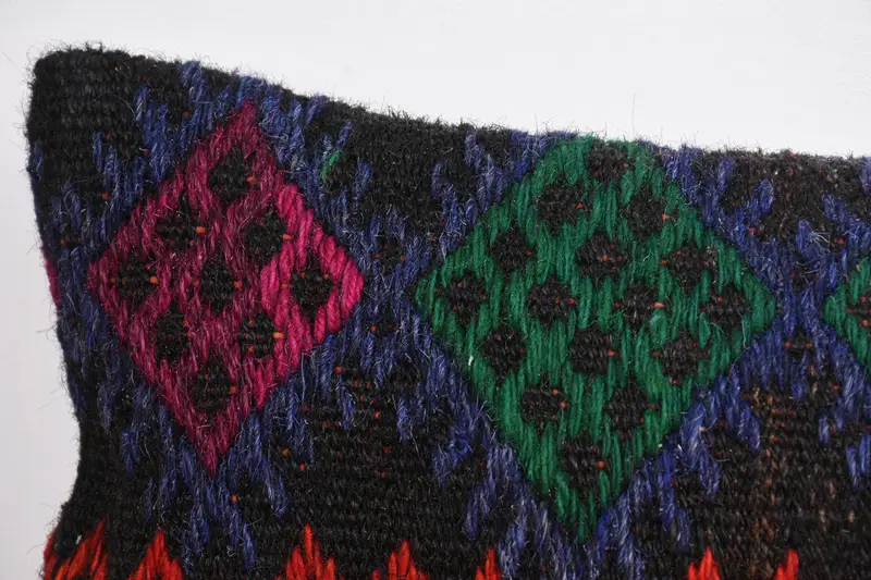 Vintage Kilim Throw Pillow, Ethnic Pillow Cover Cushion Cover, Pillow, Boho Pillow, Handmade Kilim Cushion, 8x16 Red Cushion - 2