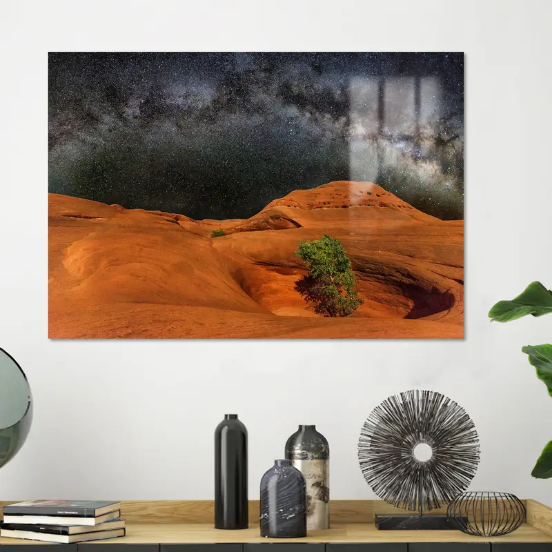 Stellar Canvas: 現代的な天の川の夜景プリント