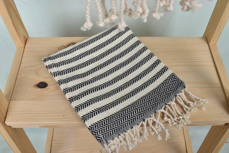 Small Bath Towels, Spa Towel, Kitchen Towel, Wedding Day Gift For Bride, Gift For The Home Decor, Monogrammed Hand Towel, 40x18 Cotton Chevron Towel - 5