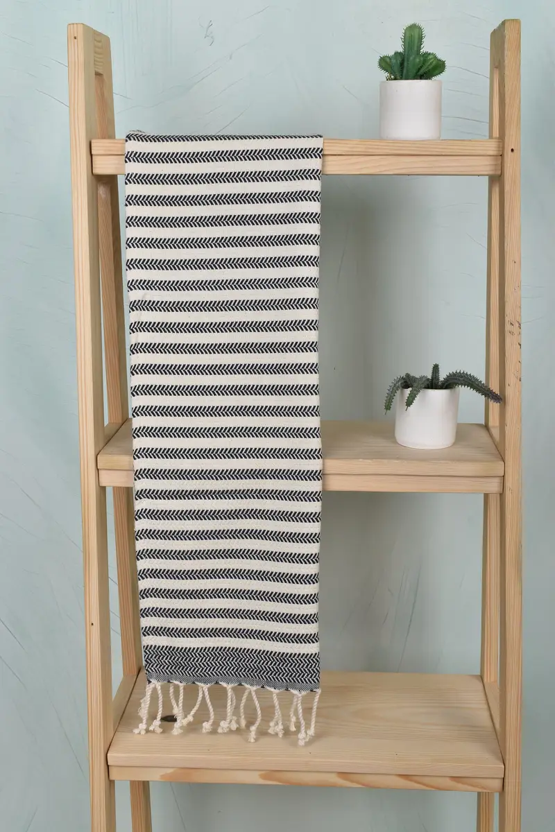 Small Bath Towels, Spa Towel, Kitchen Towel, Wedding Day Gift For Bride, Gift For The Home Decor, Monogrammed Hand Towel, 40x18 Cotton Chevron Towel - 8