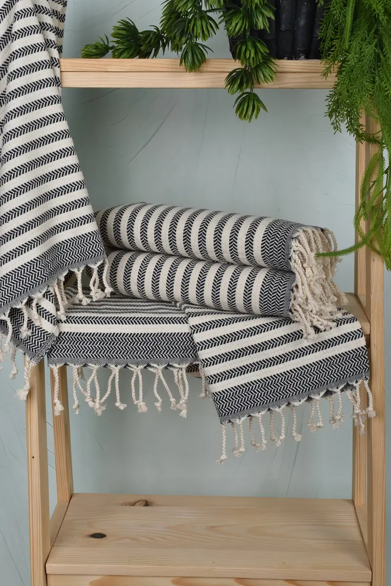 Small Bath Towels, Spa Towel, Kitchen Towel, Wedding Day Gift For Bride, Gift For The Home Decor, Monogrammed Hand Towel, 40x18 Cotton Chevron Towel - 6