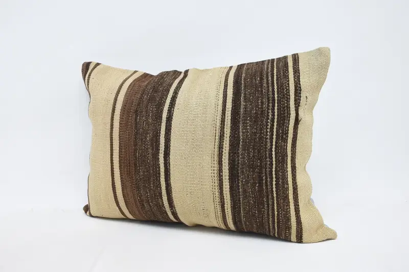 20x28 Beige Pillow, Vintage Cushion Cover, Neutral Pillow Cover, Turkish Kilim Pillow, Antique Pillows, Pillow Case, Throw Kilim Pillow - 4
