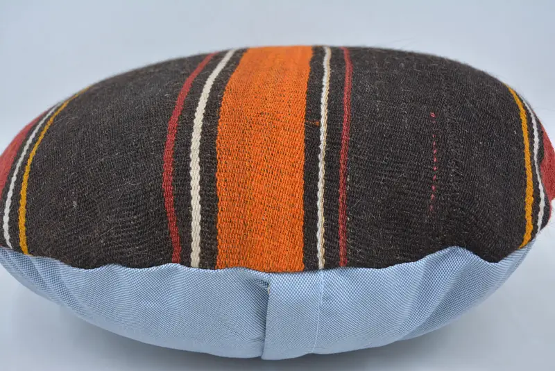Boho Pillow, Oriental Pillow, Ethnical Kilim Rug Pillow, Vintage Kilim Throw Pillow, Cushion, 20x20 Brown Pillow Sham, Outdoor Bolster Pillow Sham - 5