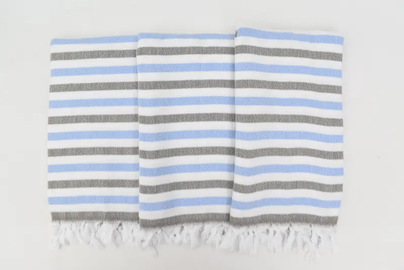 Organic Turkish towel, Custom Name Towel, Sand-free towel, Handmade Gift, Personalized Towel, Beach Towel Bulk, 64x40 Cotton Striped Towel - 6
