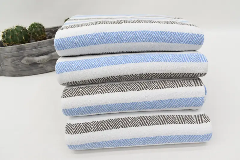 Organic Turkish towel, Custom Name Towel, Sand-free towel, Handmade Gift, Personalized Towel, Beach Towel Bulk, 64x40 Cotton Striped Towel - 7