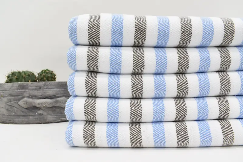 Organic Turkish towel, Custom Name Towel, Sand-free towel, Handmade Gift, Personalized Towel, Beach Towel Bulk, 64x40 Cotton Striped Towel - 2
