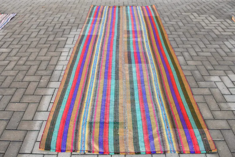 Türkischer großer Teppich, 4,5x10,5 ft Vintage Teppich, roter floraler Wollteppich - 1