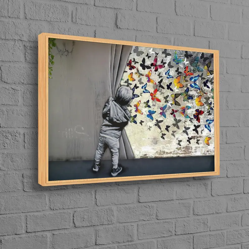 Büyüleyici Banksy Kelebeği Kanvas Tablo Tablo - Sanatsal Zarafet