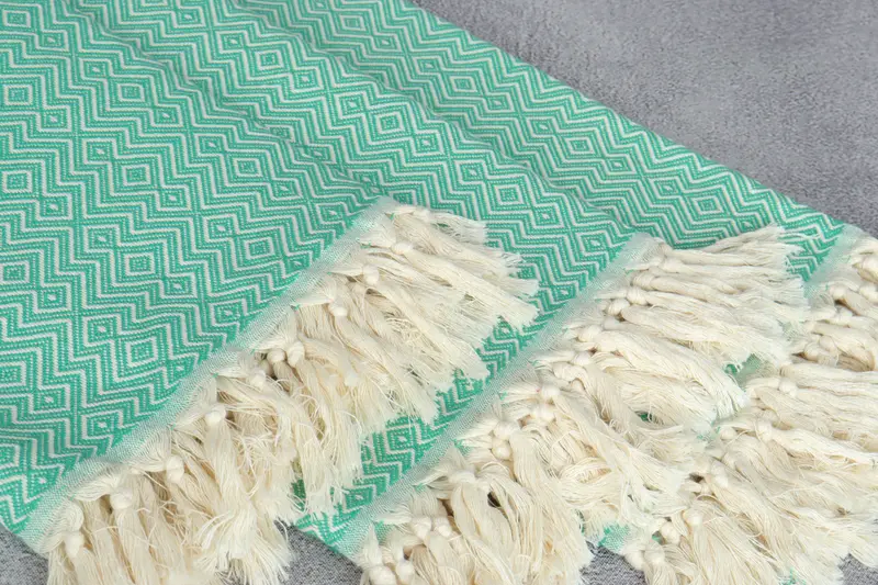 Beach Towel Gift, 70x38 Cotton Diamond Towel, Beach towel, Welcome Wedding Gift, Handmade Turkish bath towel for summer vacation, Custom Beach Towel - 5