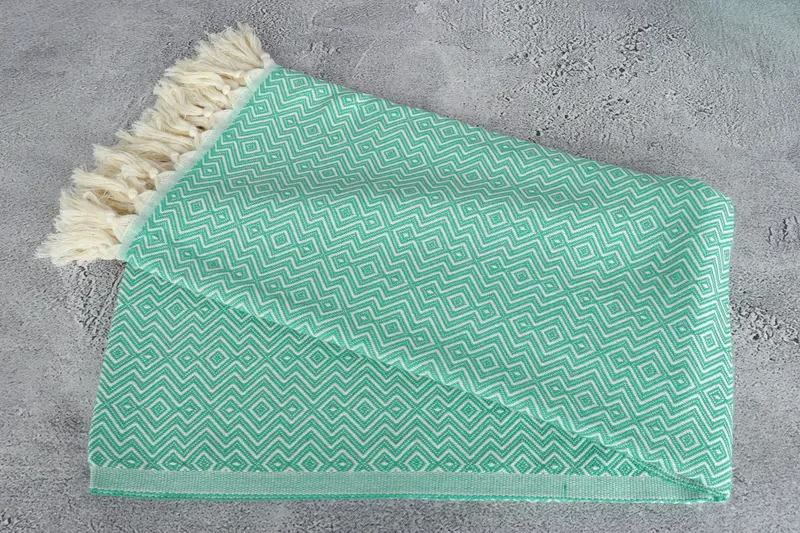 Beach Towel Gift, 70x38 Cotton Diamond Towel, Beach towel, Welcome Wedding Gift, Handmade Turkish bath towel for summer vacation, Custom Beach Towel - 6