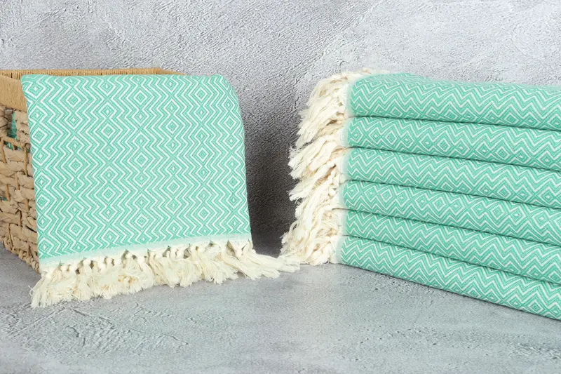 Beach Towel Gift, 70x38 Cotton Diamond Towel, Beach towel, Welcome Wedding Gift, Handmade Turkish bath towel for summer vacation, Custom Beach Towel - 3