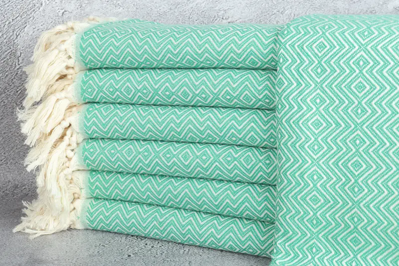 Beach Towel Gift, 70x38 Cotton Diamond Towel, Beach towel, Welcome Wedding Gift, Handmade Turkish bath towel for summer vacation, Custom Beach Towel - 1