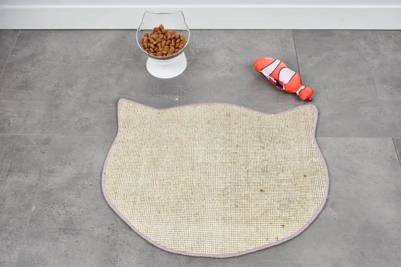 Bohemian Round Wool Placemat, Beige Traditional Dining Mat
