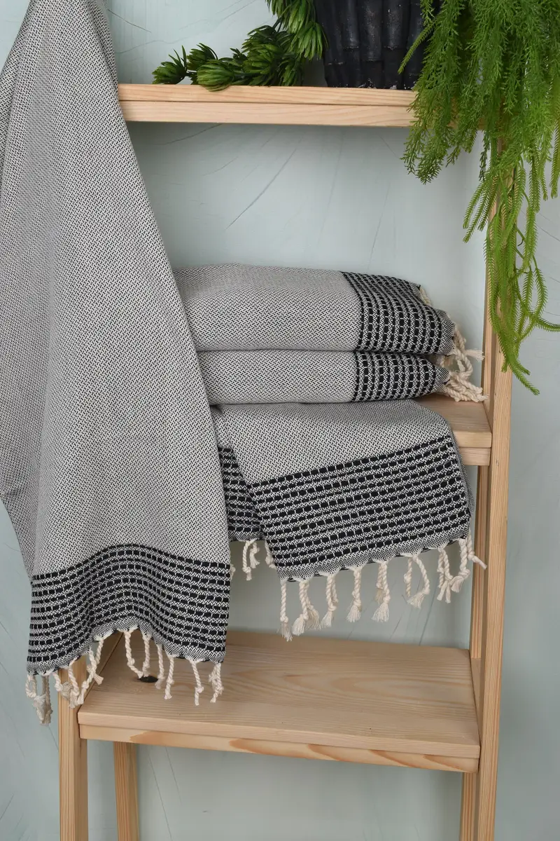 Bridal Shower Favors, Bathroom Hand Towel, Wedding Favors, Monogram Kitchen Towel, Turkish Hand Towel, Xmas Gifts, 40x20 Cotton Striped Towel - 6