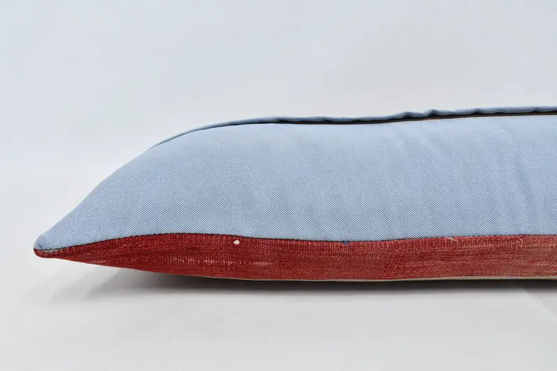 Kilim Cushion Sham, Ethnic Throw Cushion Case, Kilim Pillow, Ethnical Kilim Rug Pillow, 12x48 Red Pillow, Pillow, Ethnic Pillow Sham - 5