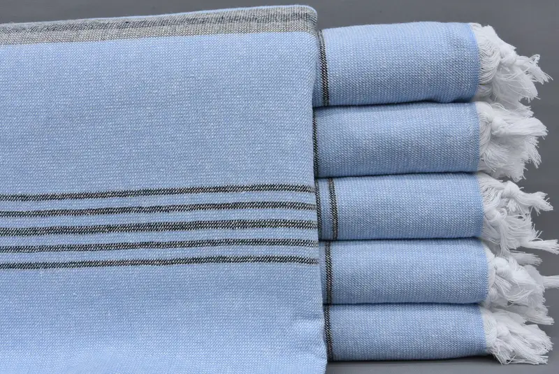 Organic Turkish towel, Fringed Turkish peshtemal beach towel USA, Bathroom Towel, 64x36 Cotton Striped Terry Towel, Travel towel, Cotton towel - 3