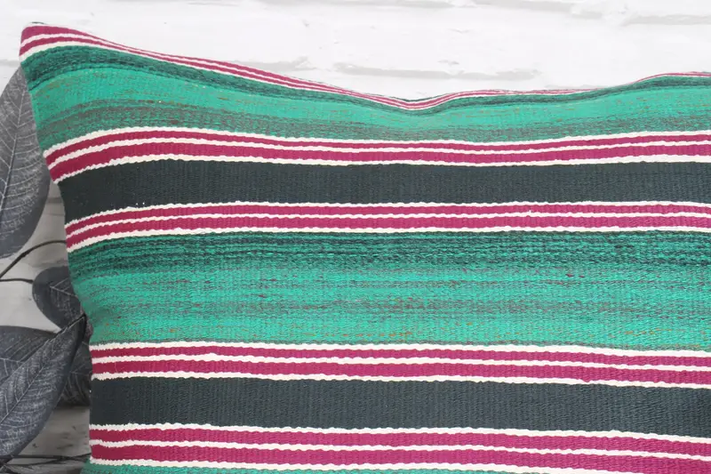 Home Decor Pillow, Aztec Cushion Case, Patio Pillow Sham, Handmade Pillow Sham, Pillow Case, 24x24 Green Cushion, Turkish Pillow, Kilim Cushion Sham - 2