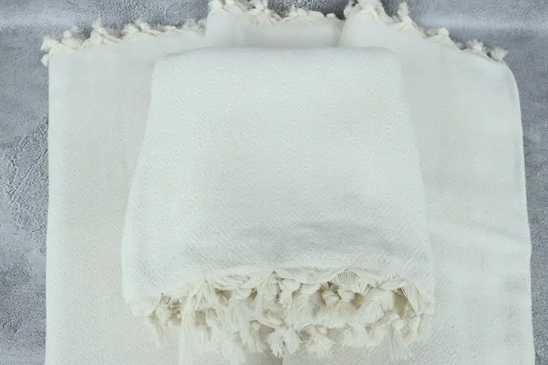 Throw Blanket, 96x80 Cotton Diamond Towel, Organic Throw, Turkish Cotton Blanket, Valentines Day Gift For Him, Bridal Shower Gift, Wedding Favors - 4