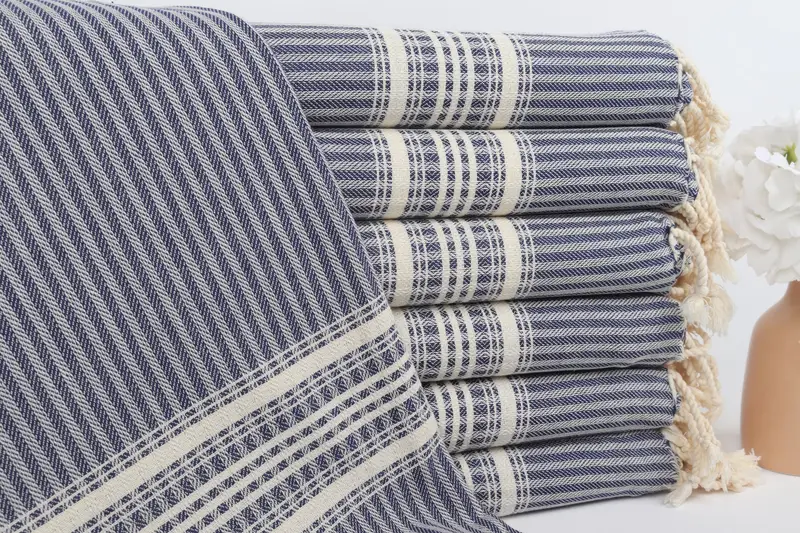 68x38 Cotton Striped Towel, Gym Towel, Memorial Gift, Wedding Gift, Absorbent Turkish towel, Personalized Bridesmaid Beach Towel, Bridal Shower Gift - 1